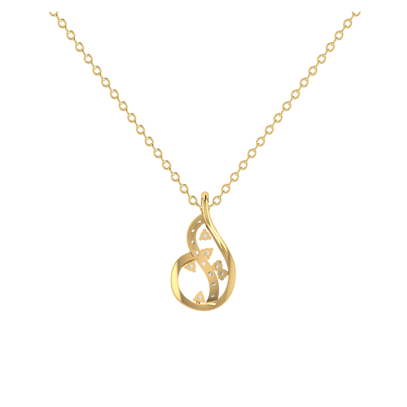 Gardenia Gilded Gold Plated Lab Grown Diamond Pendant