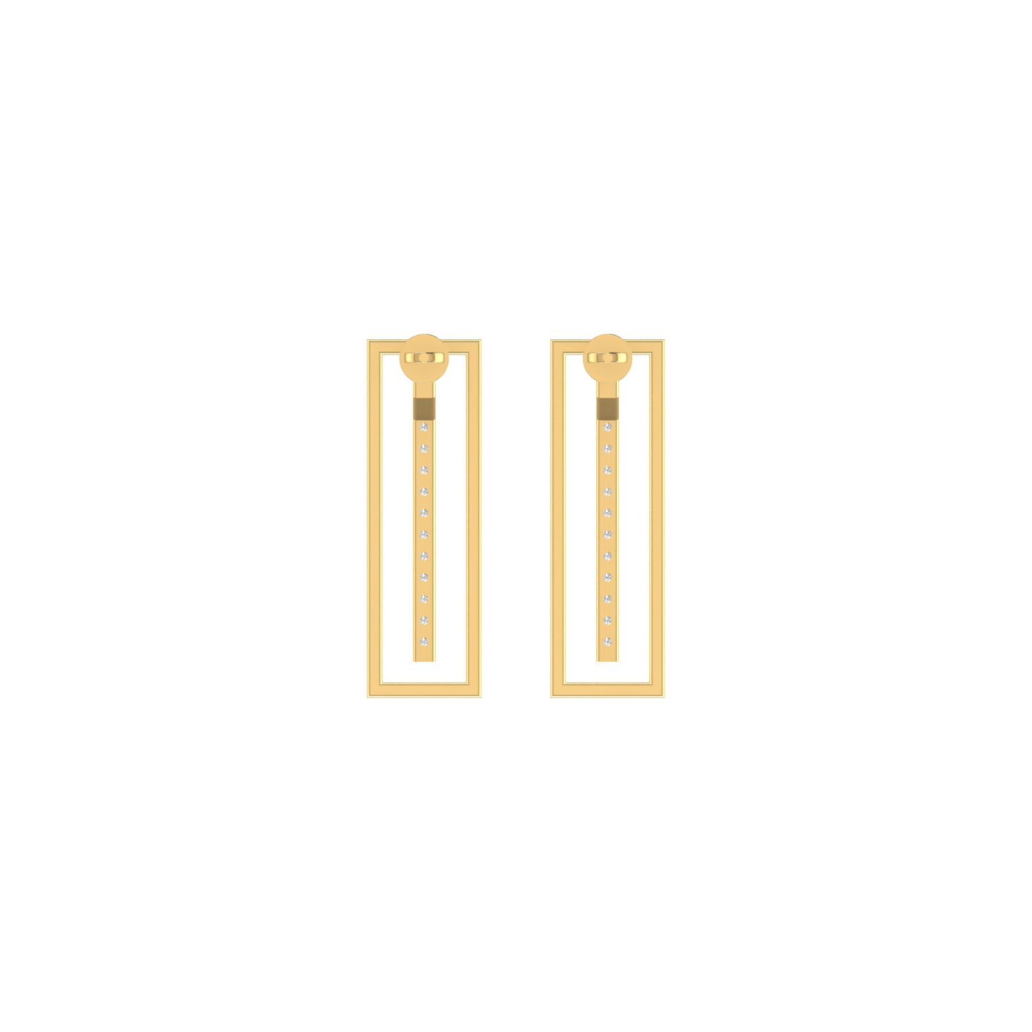 Structural Void Gold Plated Lab Grown Diamond Earrings