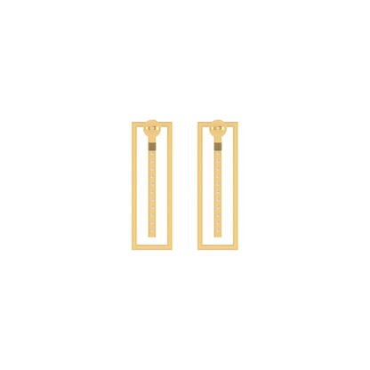 Structural Void Gold Plated Lab Grown Diamond Earrings
