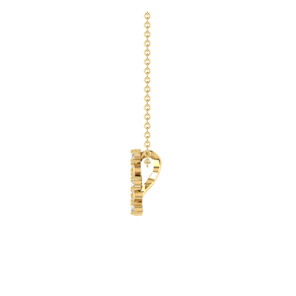 Meander Gold Plated Lab Grown Diamond Pendant