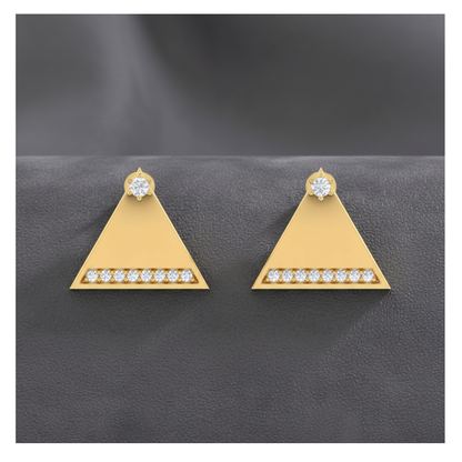 Lumina Triangle Gold Plated Lab Grown Diamond Earrings