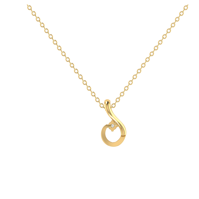 Starlight Nest Gold Plated Lab Grown Diamond Pendant