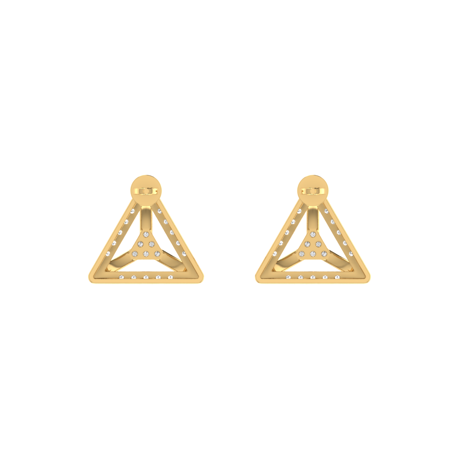 Equilibrium Hex Gold Plated Lab Grown Diamond Earrings