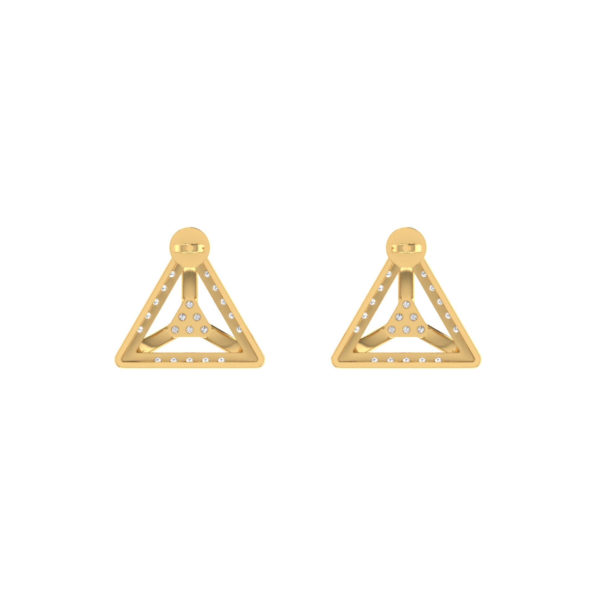 Equilibrium Hex Gold Plated Lab Grown Diamond Earrings
