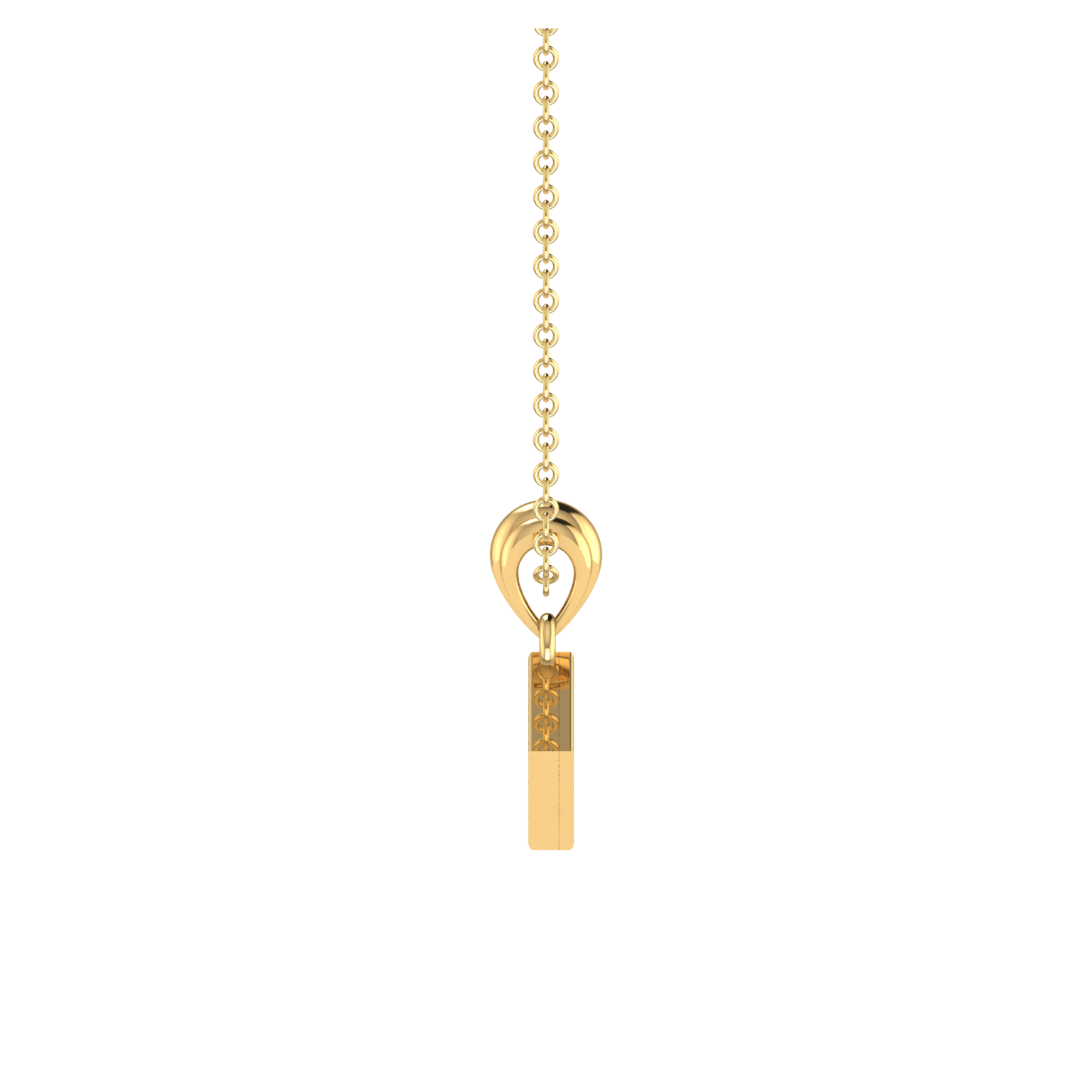 Equilibrium Drop Gold Plated Lab Grown Diamond Pendant