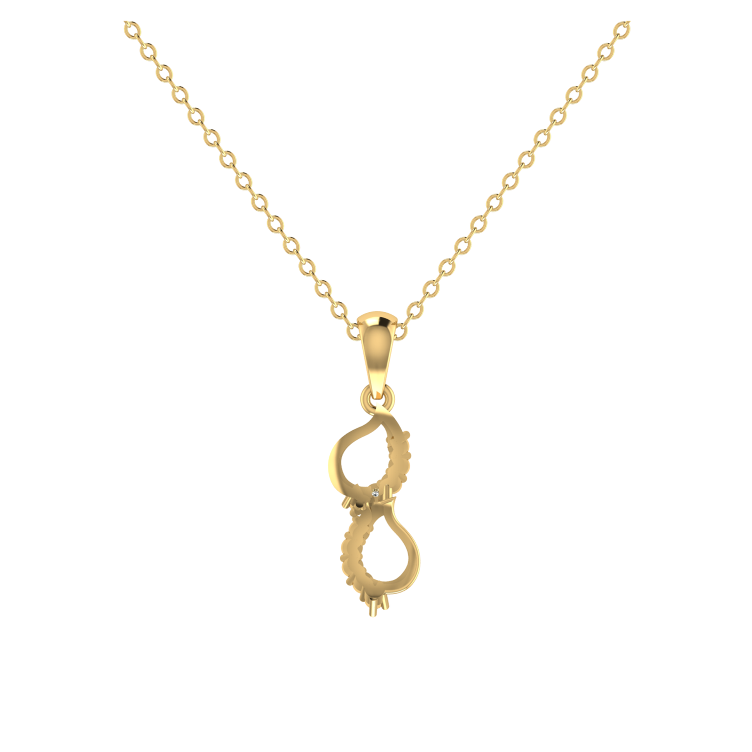 Radiant Interlace Gold Plated Lab Grown Diamond Pendant