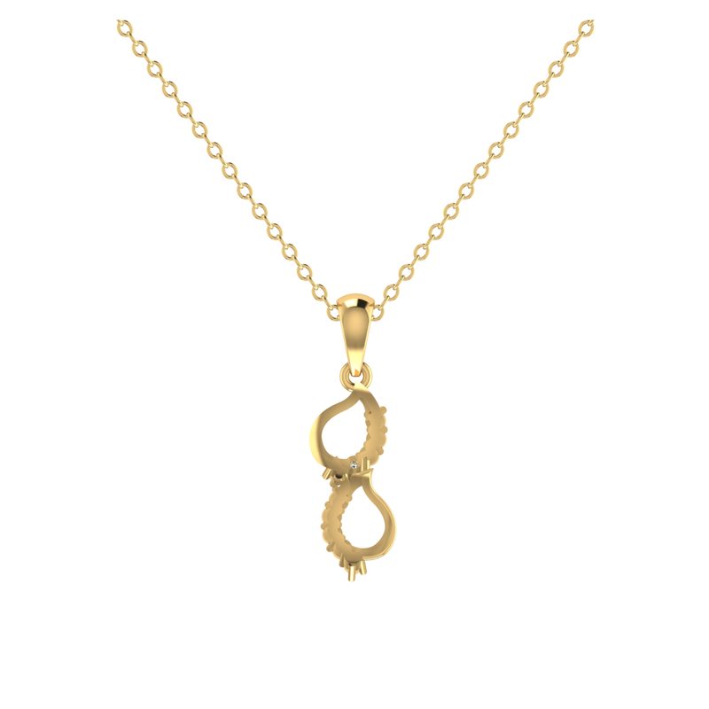 Radiant Interlace Gold Plated Lab Grown Diamond Pendant