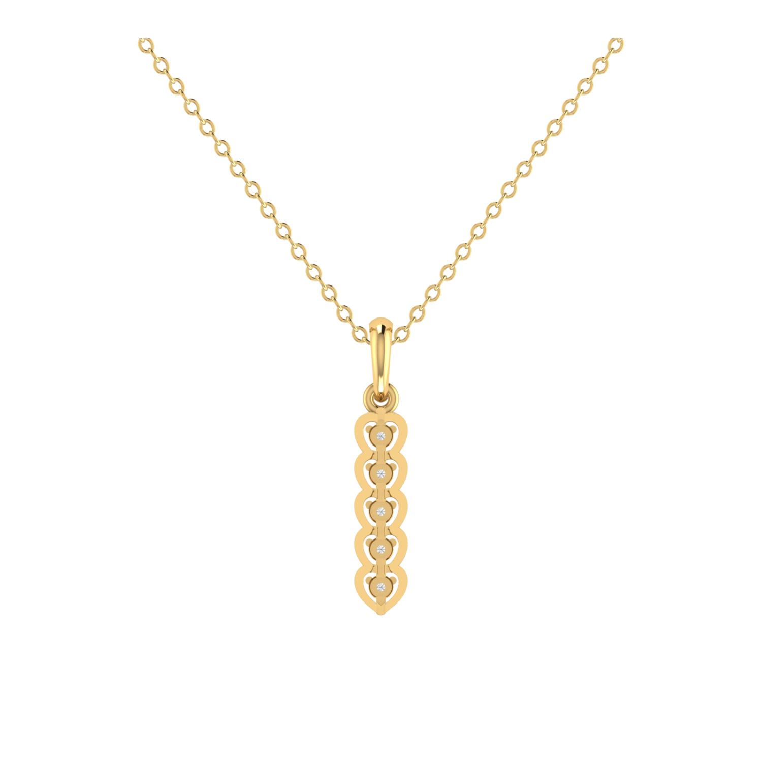 Quintessence Drop Gold Plated Lab Grown Diamond Pendant
