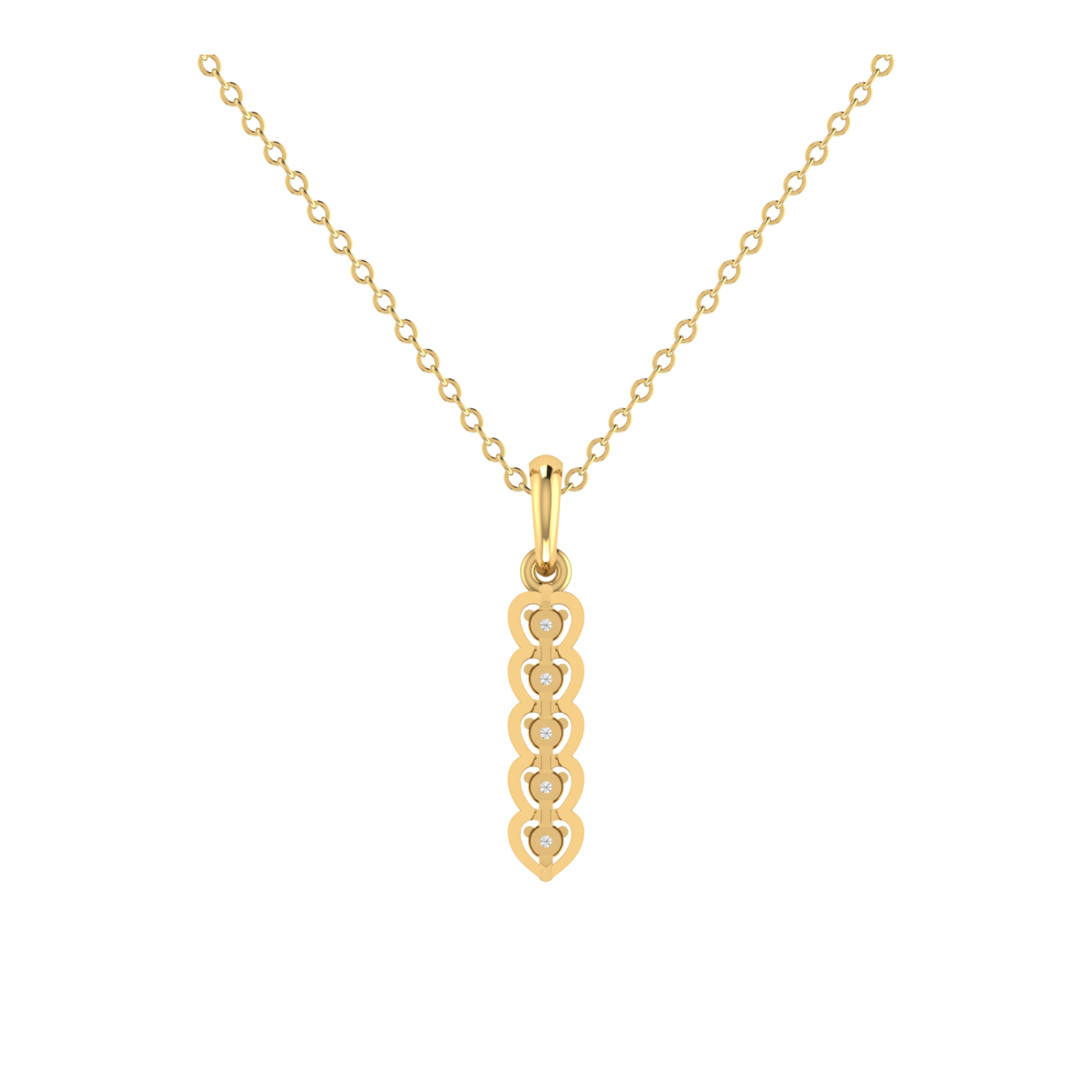 Quintessence Drop Gold Plated Lab Grown Diamond Pendant