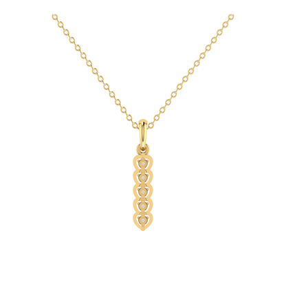 Quintessence Drop Gold Plated Lab Grown Diamond Pendant