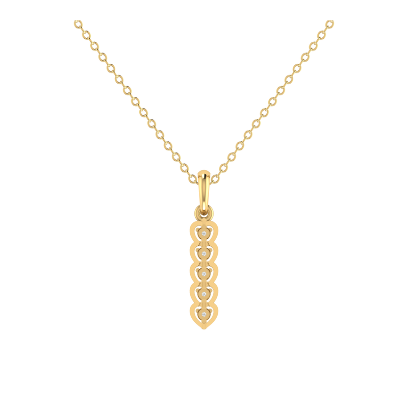 Quintessence Drop Gold Plated Lab Grown Diamond Pendant