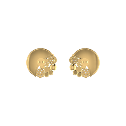 Orbital Array Studs Gold Plated Lab Grown Diamond Earrings
