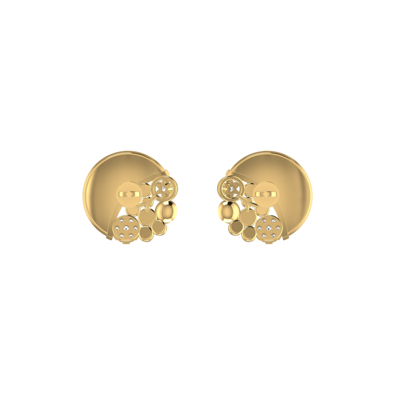 Orbital Array Studs Gold Plated Lab Grown Diamond Earrings
