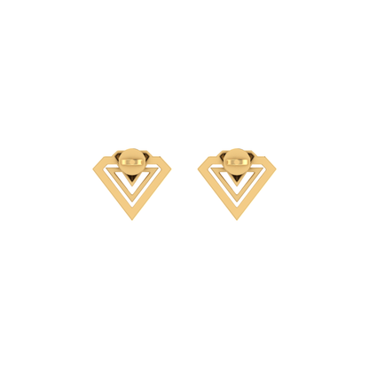 Nexus Prism Gold Plated Lab Grown Diamond Earrings