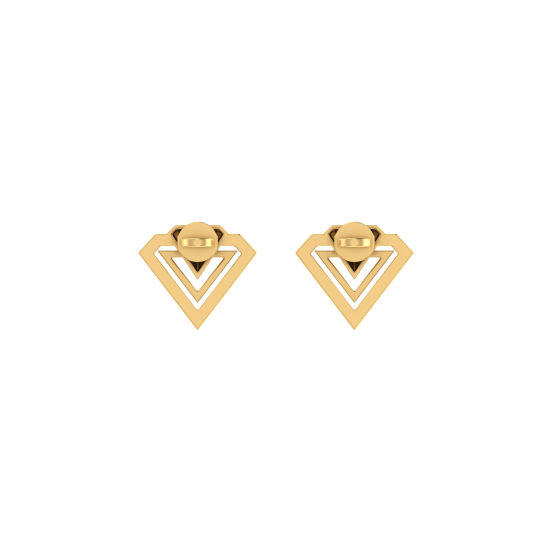 Nexus Prism Gold Plated Lab Grown Diamond Earrings