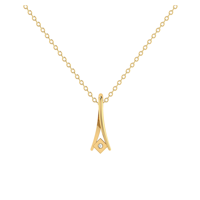 Regal Peak Gold Plated Lab Grown Diamond Pendant