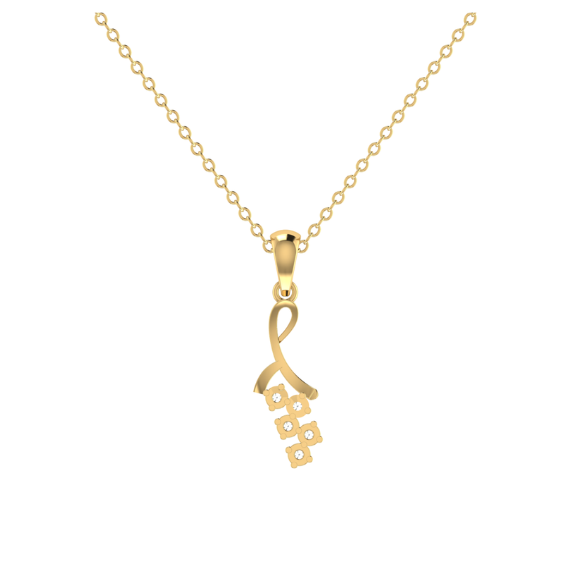 Celestial Bouquet Gold Plated Lab Grown Diamond Pendant