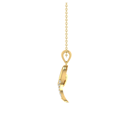 Surge-Helix Gold Plated Lab Grown Diamond Pendant