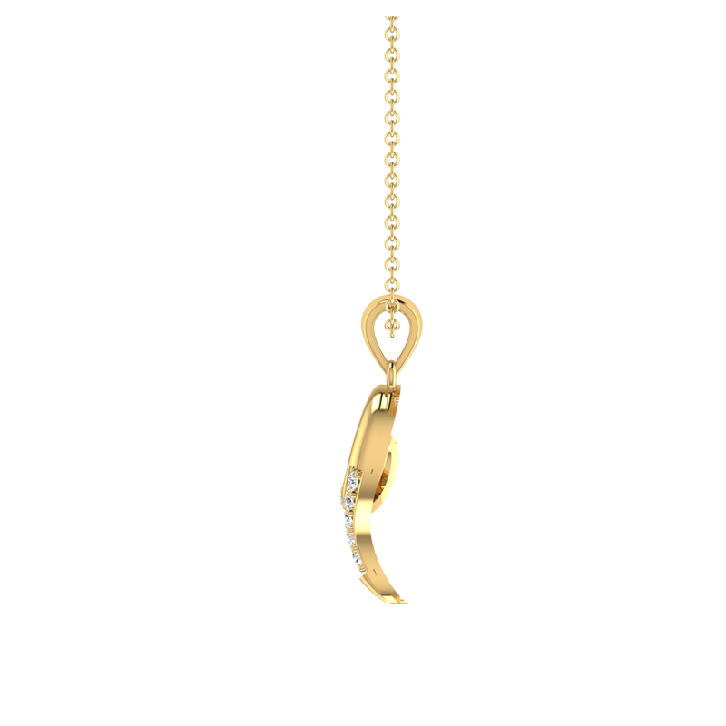 Surge-Helix Gold Plated Lab Grown Diamond Pendant