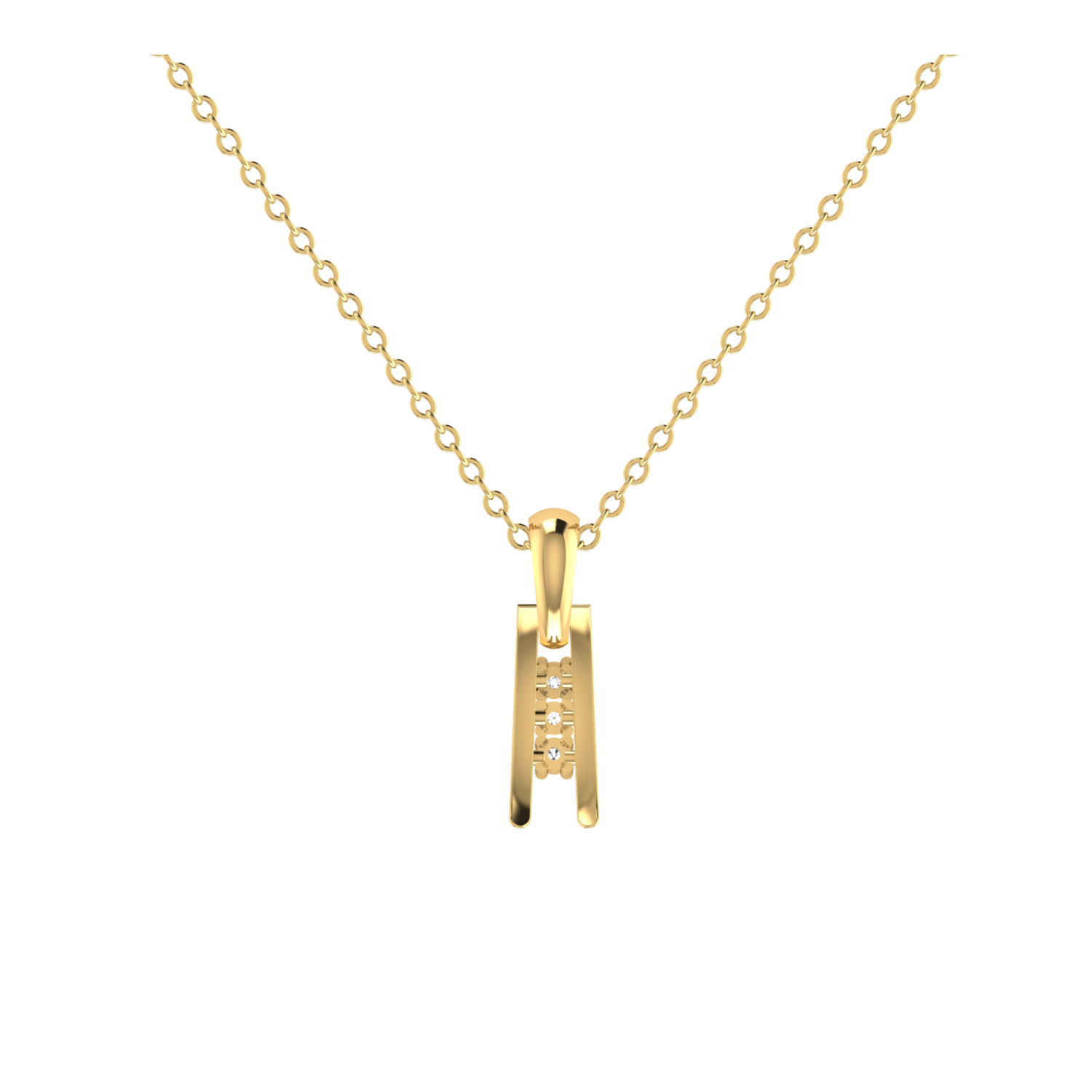 Orion Spire Gold Plated Lab Grown Diamond Pendant