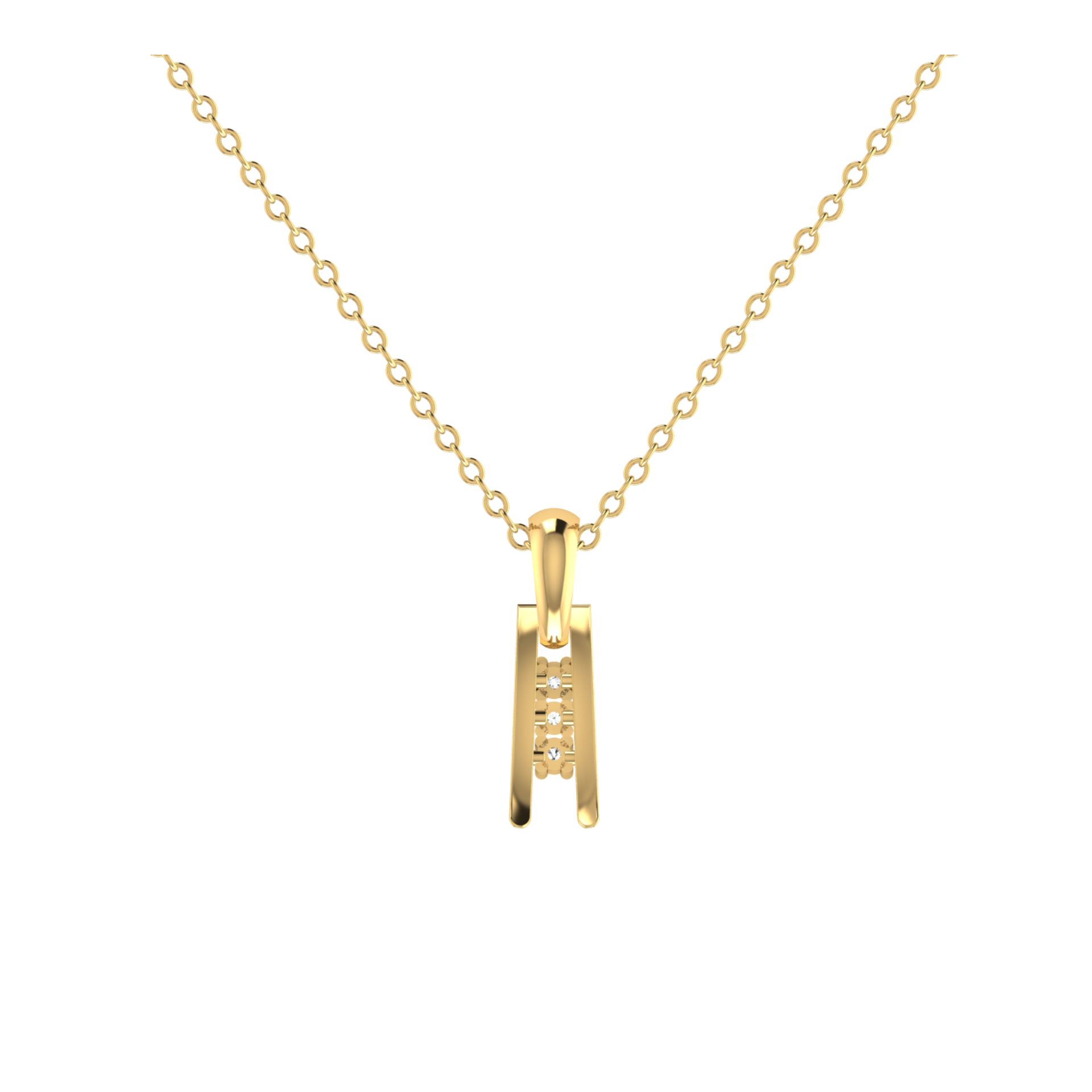 Orion Spire Gold Plated Lab Grown Diamond Pendant