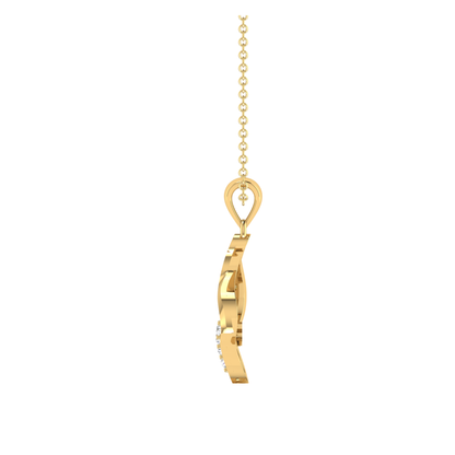 Infinite Taper Gold Plated Lab Grown Diamond Pendant