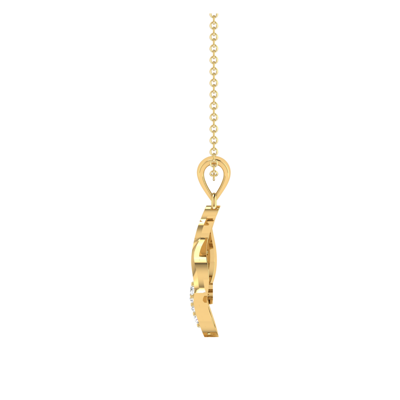 Infinite Taper Gold Plated Lab Grown Diamond Pendant