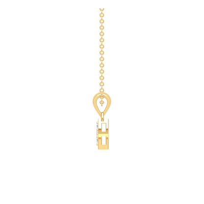 Orchid Flare Drop Gold Plated Lab Grown Diamond Pendant
