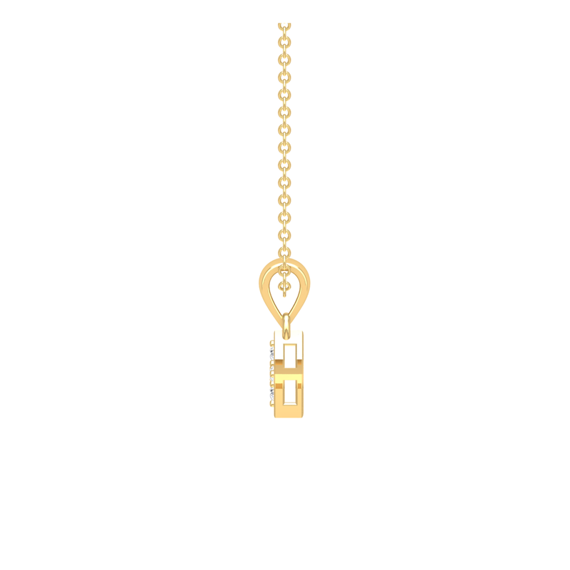 Orchid Flare Drop Gold Plated Lab Grown Diamond Pendant