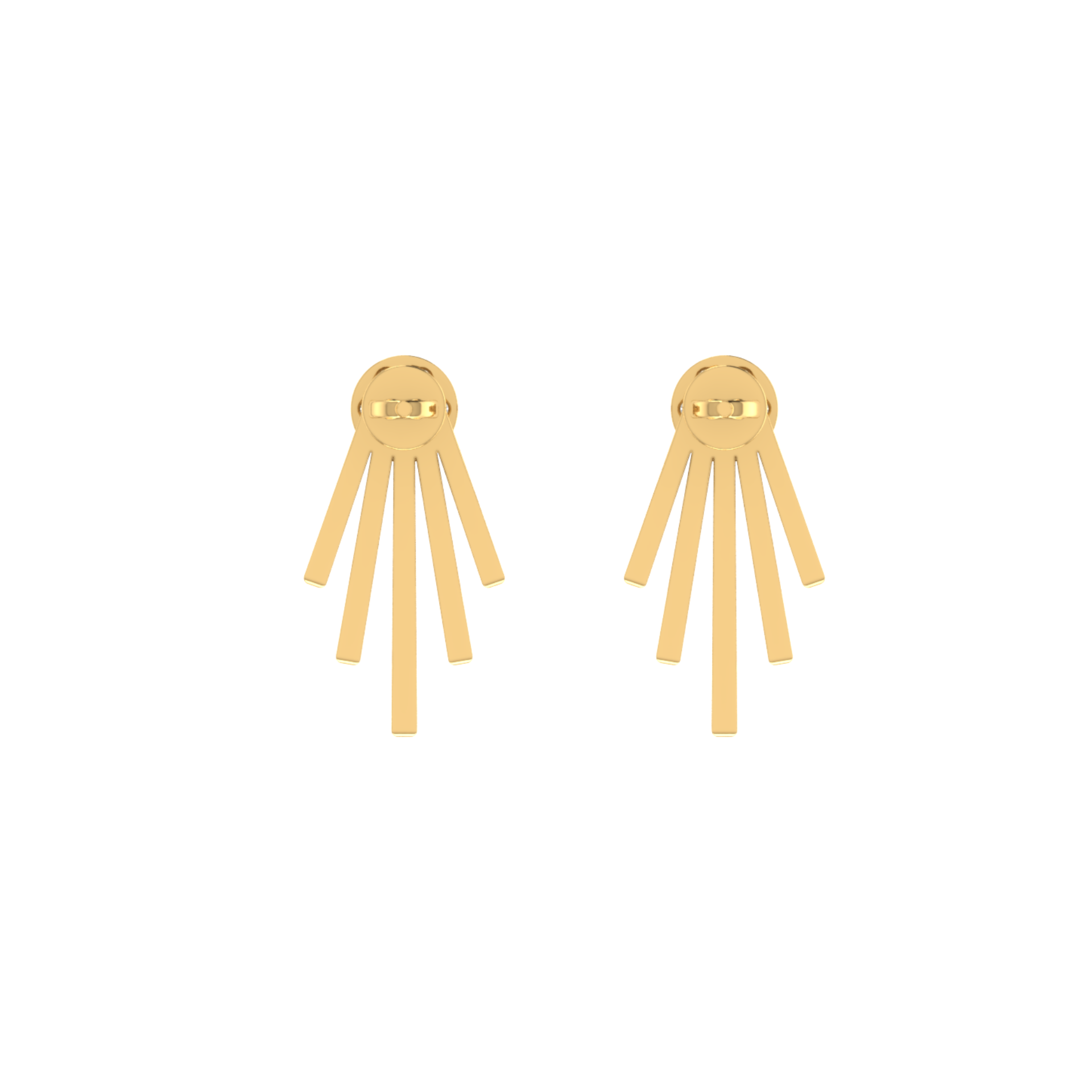 Astral Fringe Studs Gold Plated Lab Grown Diamond Earrings