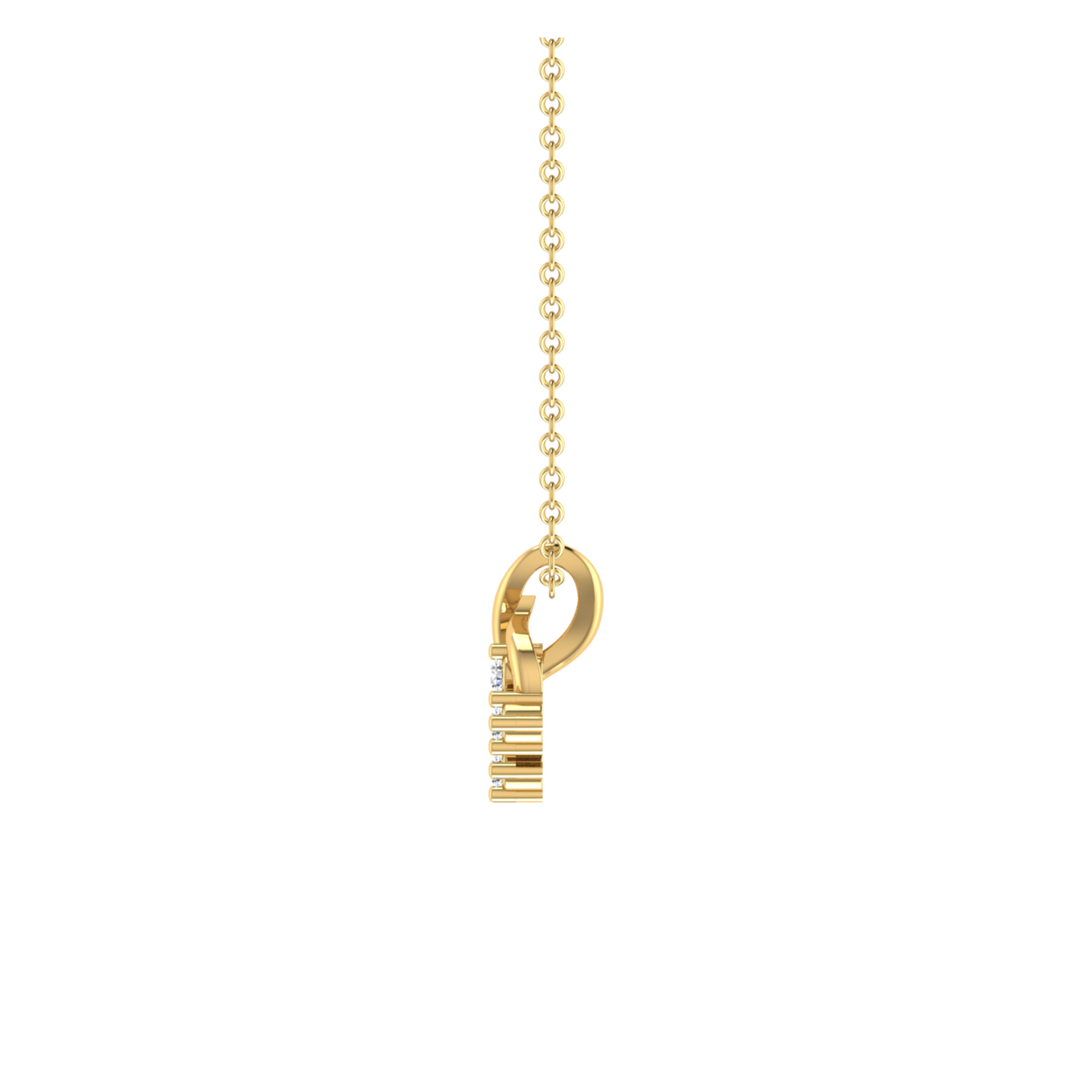Helix Cross Gold Plated Lab Grown Diamond Pendant