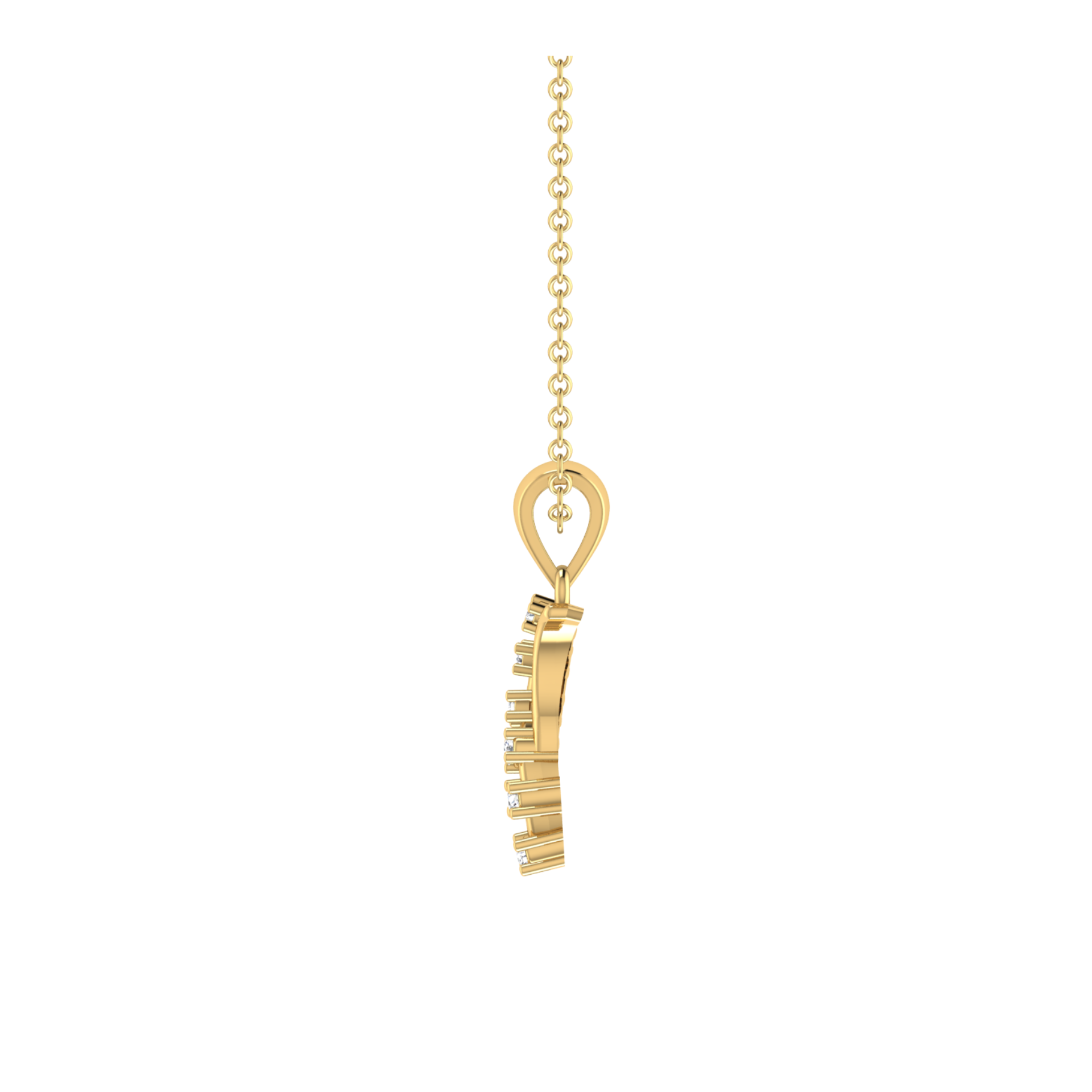 Dew Vine Gold Plated Lab Grown Diamond Pendant