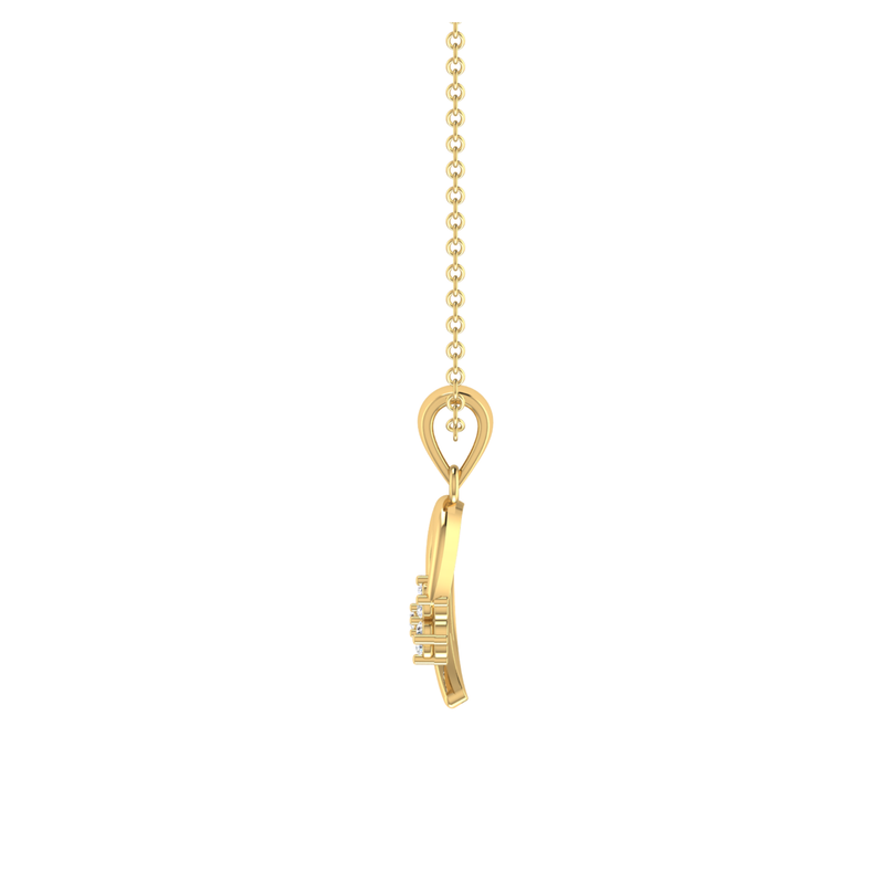 Orchid Swirl Gold Plated Lab Grown Diamond Pendant