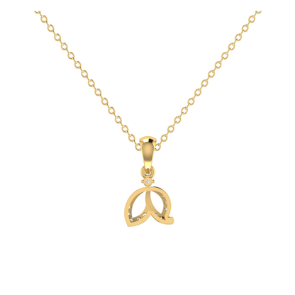 Soulmate Swirl Gold Plated Lab Grown Diamond Pendant
