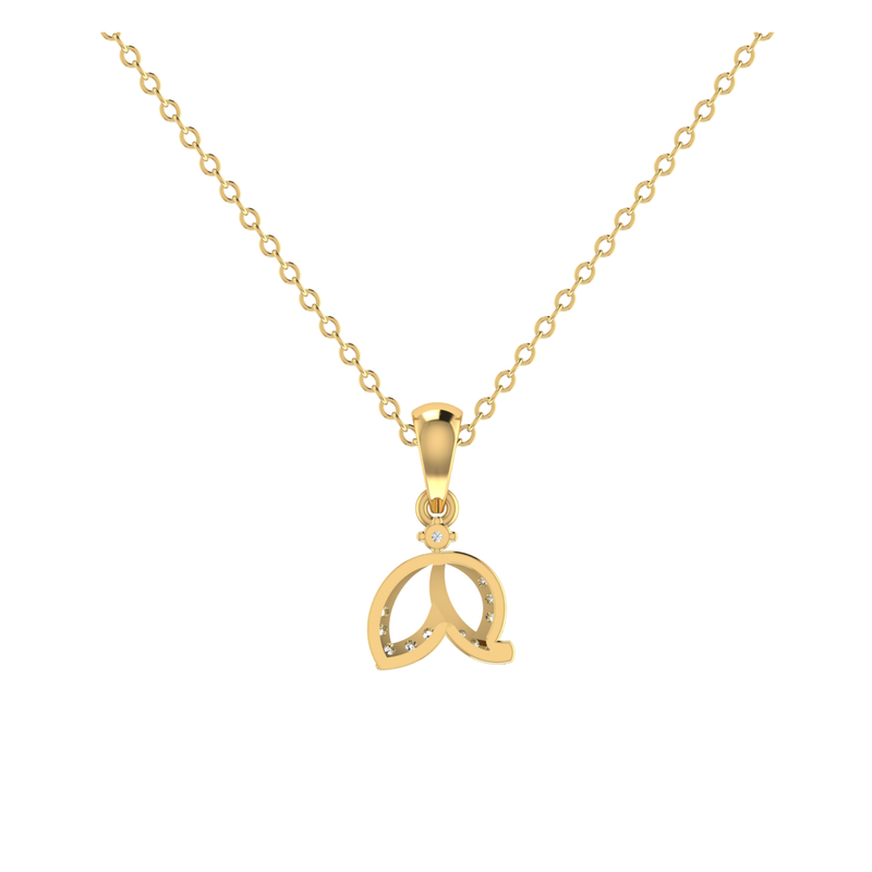 Soulmate Swirl Gold Plated Lab Grown Diamond Pendant