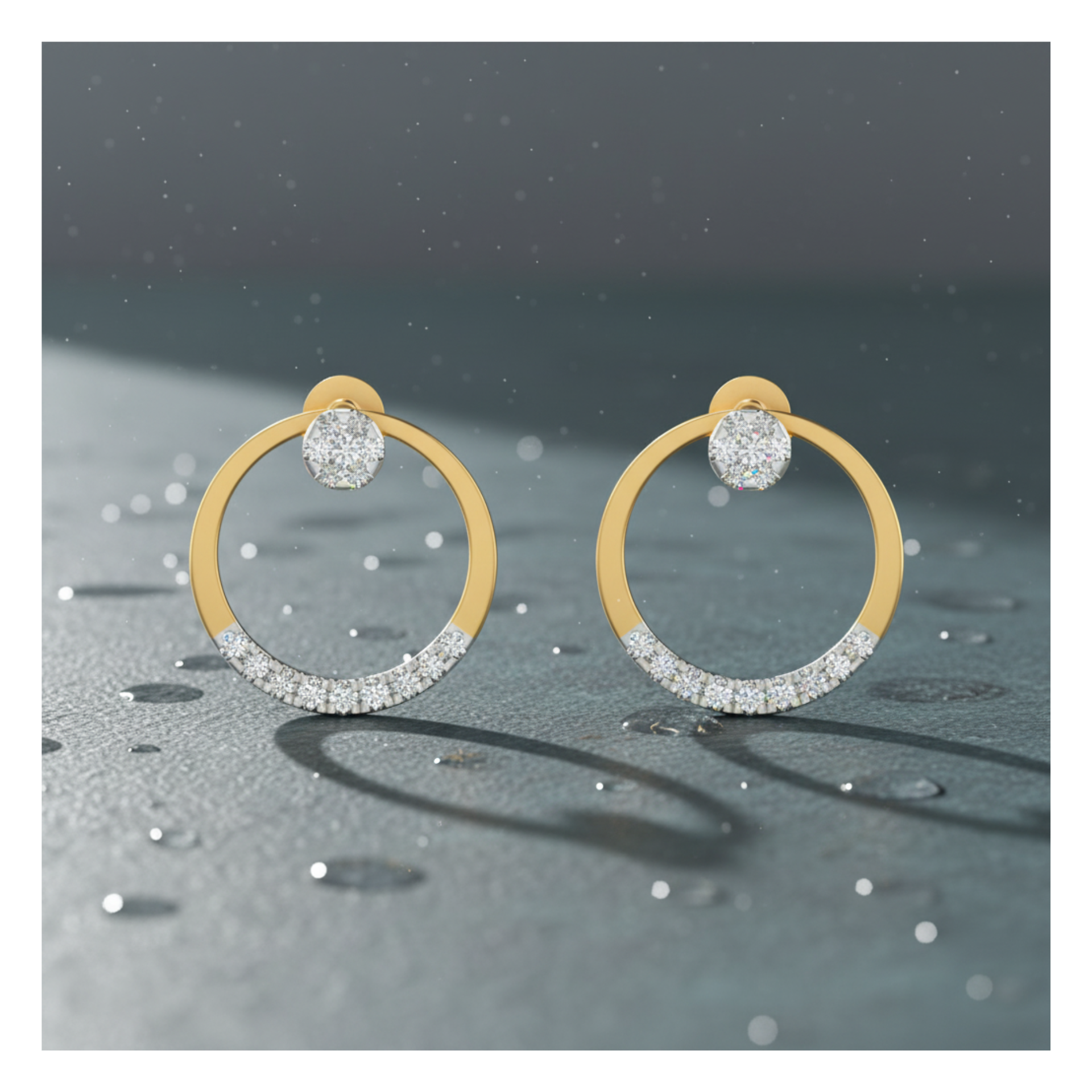 Lumina Crest Gold Plated Lab Grown Diamond Earrings