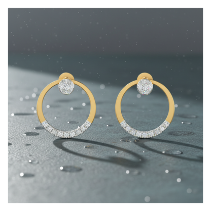 Lumina Crest Gold Plated Lab Grown Diamond Earrings