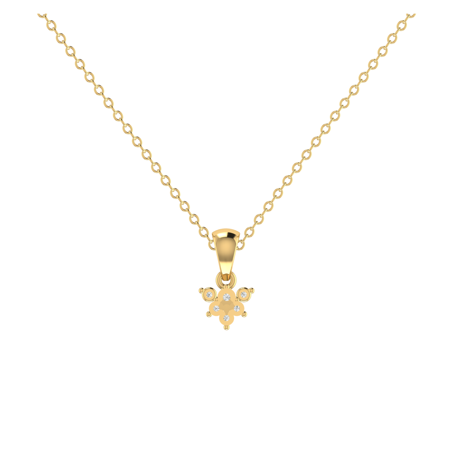 Breeze Drop Gold Plated Lab Grown Diamond Pendant
