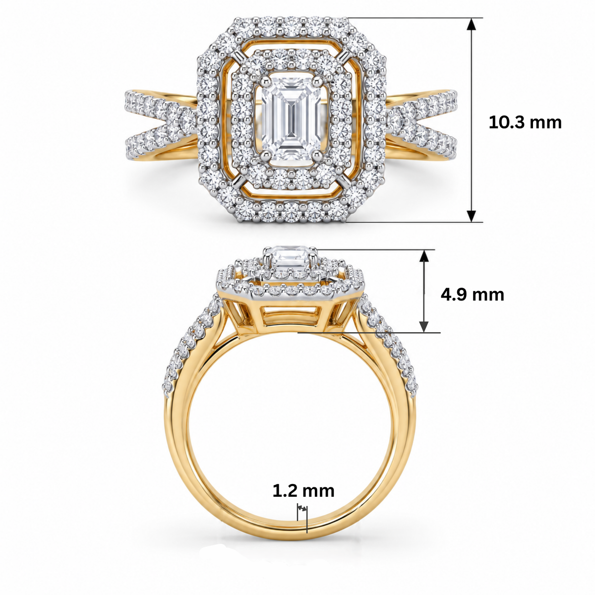 Lunessa Twin Lab Grown Diamond Ring