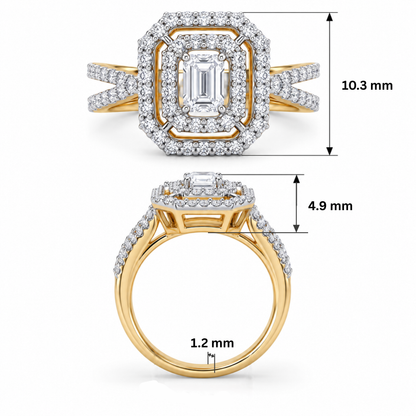 Lunessa Twin Lab Grown Diamond Ring