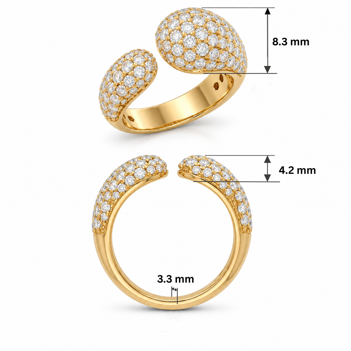 Radiant Embrace Lab Grown Diamond Ring