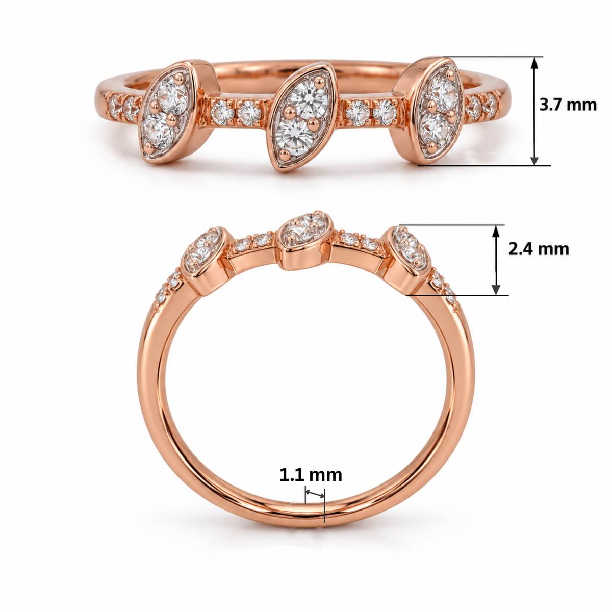 Willow Bud Lab Grown Diamond Ring