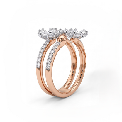 Nivara Twin Bloom Lab Grown Diamond Ring