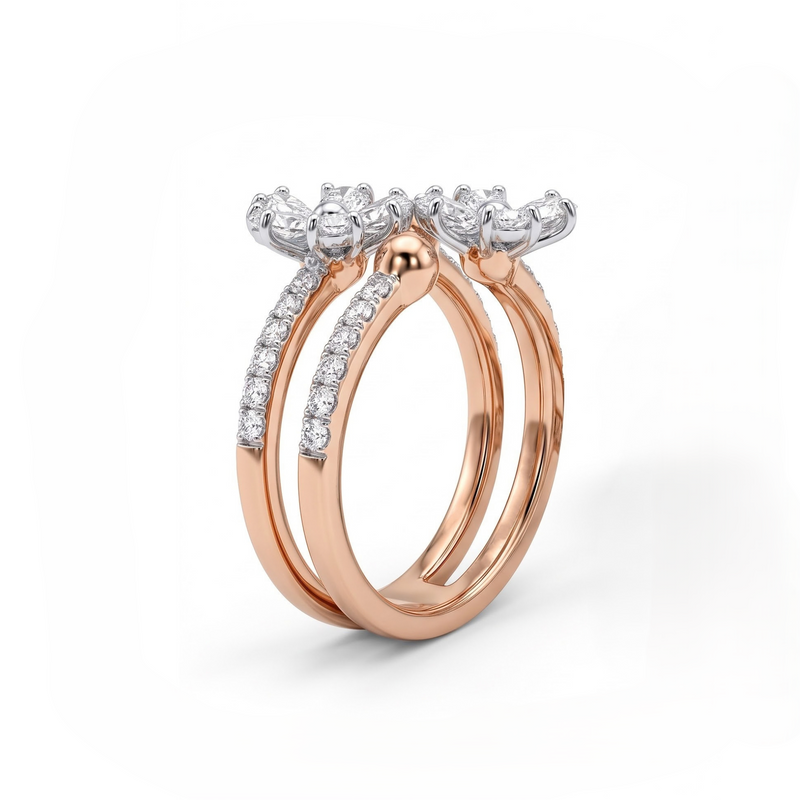 Nivara Twin Bloom Lab Grown Diamond Ring