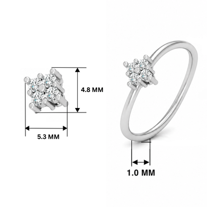 Vantage Point Platinum Plated Lab Grown Diamond Ring