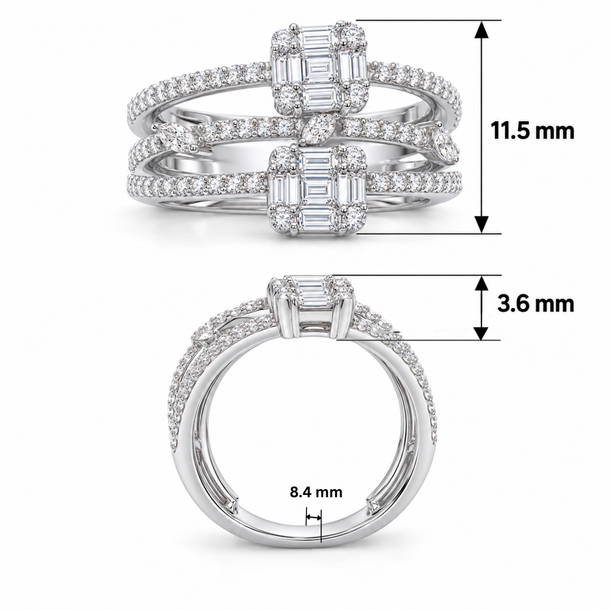 Paradigm Crossover Lab Grown Diamond Ring