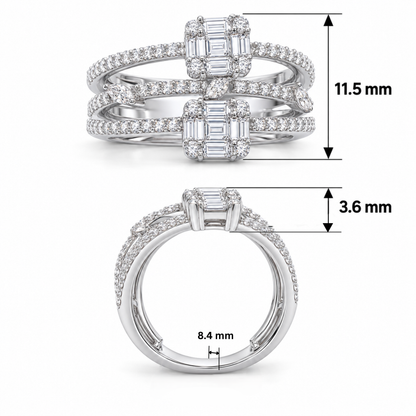 Paradigm Crossover Lab Grown Diamond Ring