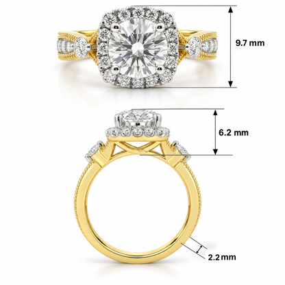Antiquarian Solitaire Lab Grown Diamond Ring