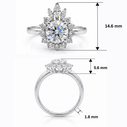 Rhapsody Crest Solitaire Lab Grown Diamond Ring