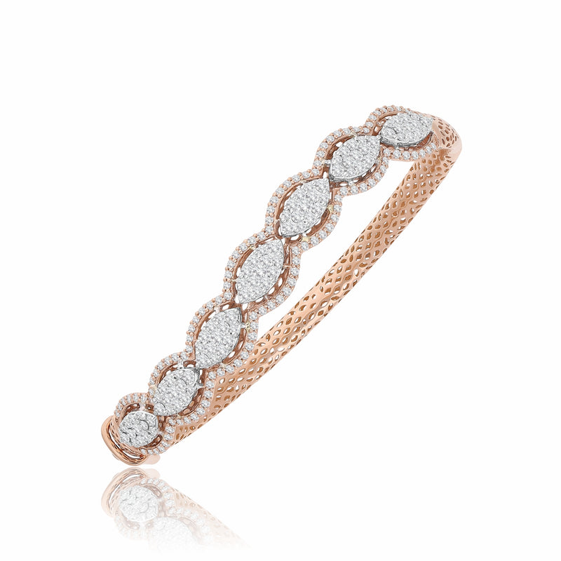 Wavy Lab Grown Diamond Eternity Bangle